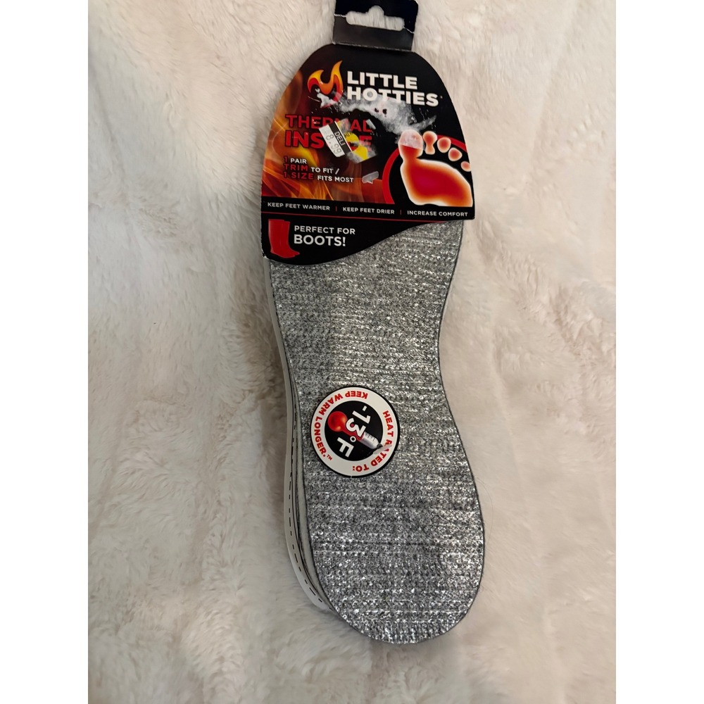 Little Hotties Thermal Insoles Trim to Fit One Size Fits Most Warm Boot Inserts